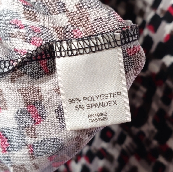 Van Heusen Black Red Grey Printed Ruffle Tank Top Blouse Size XL - Picture 6 of 8